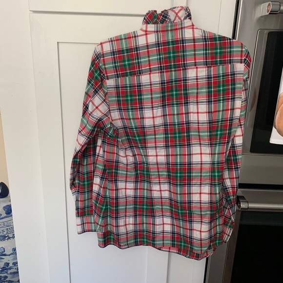 NWOT  Vineyard Vines Flannel shirt with ruffles - Picture 3 of 4